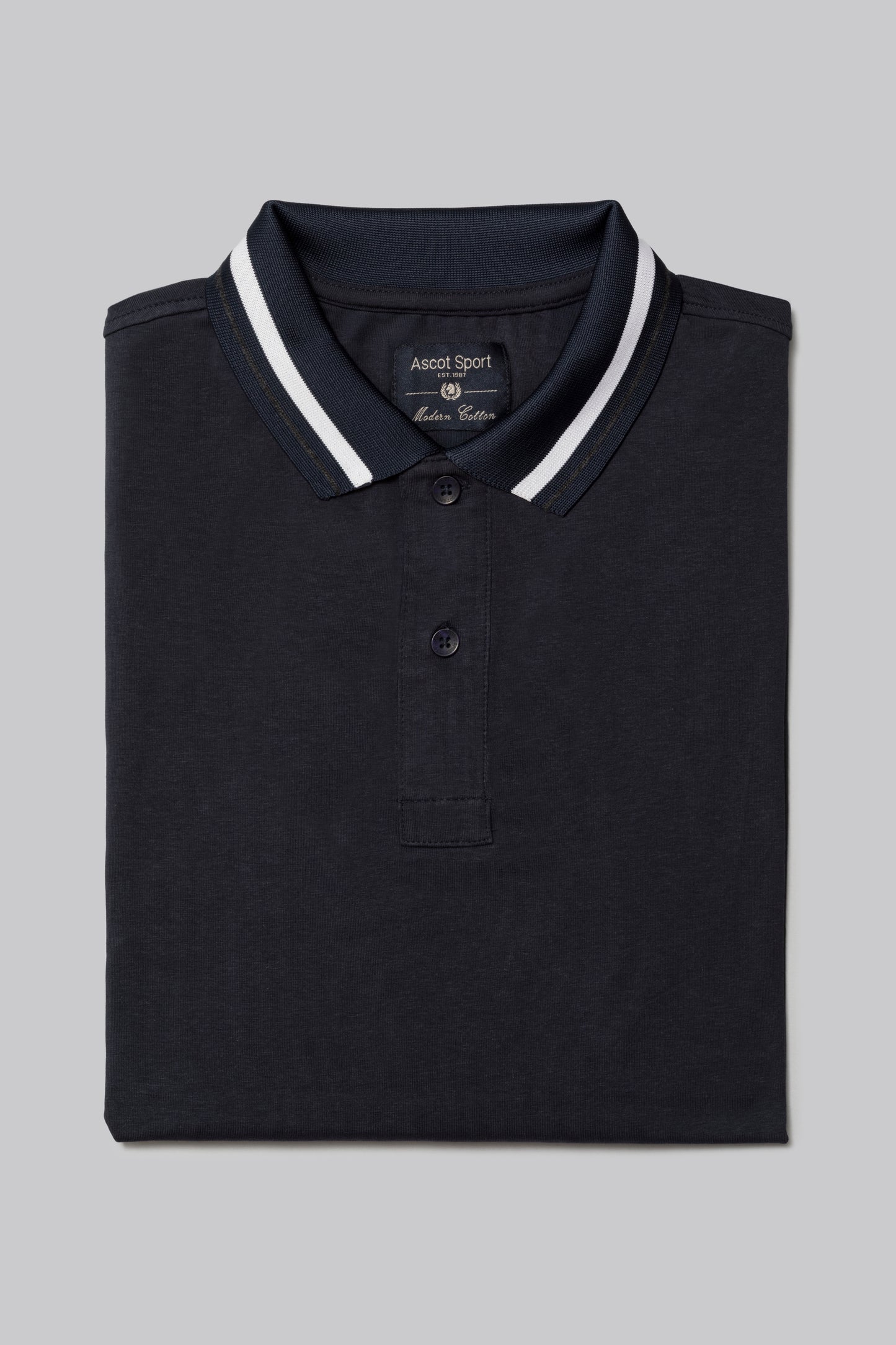 BiStretch jersey polo with contrasting detail on the collar
