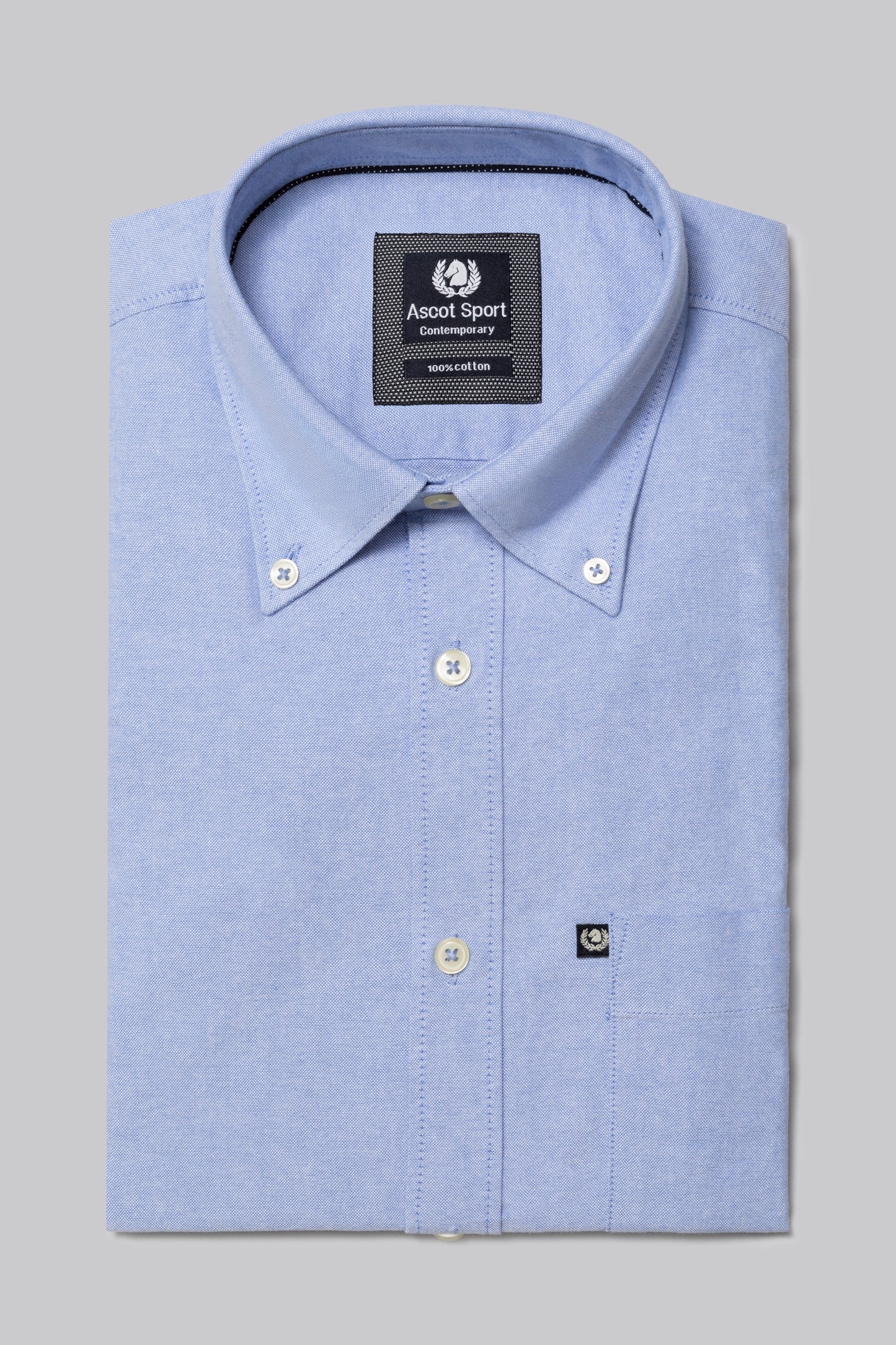 Camicia Camicia in oxford di cotone con taschino e collo button down