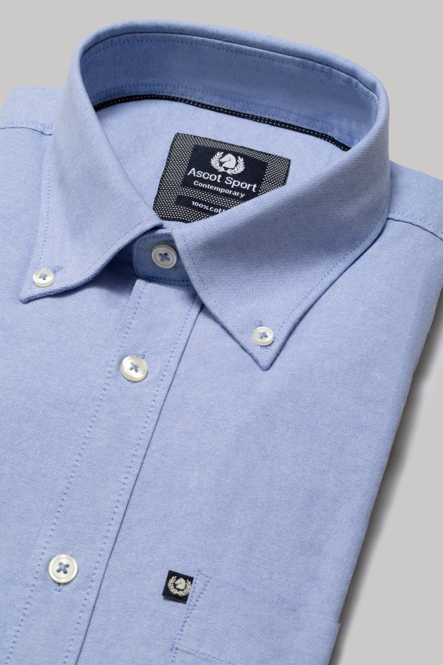 Camicia Camicia in oxford di cotone con taschino e collo button down