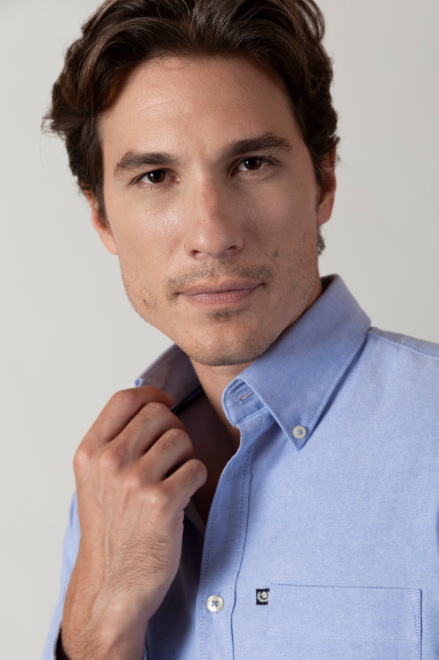 Camicia Camicia in oxford di cotone con taschino e collo button down