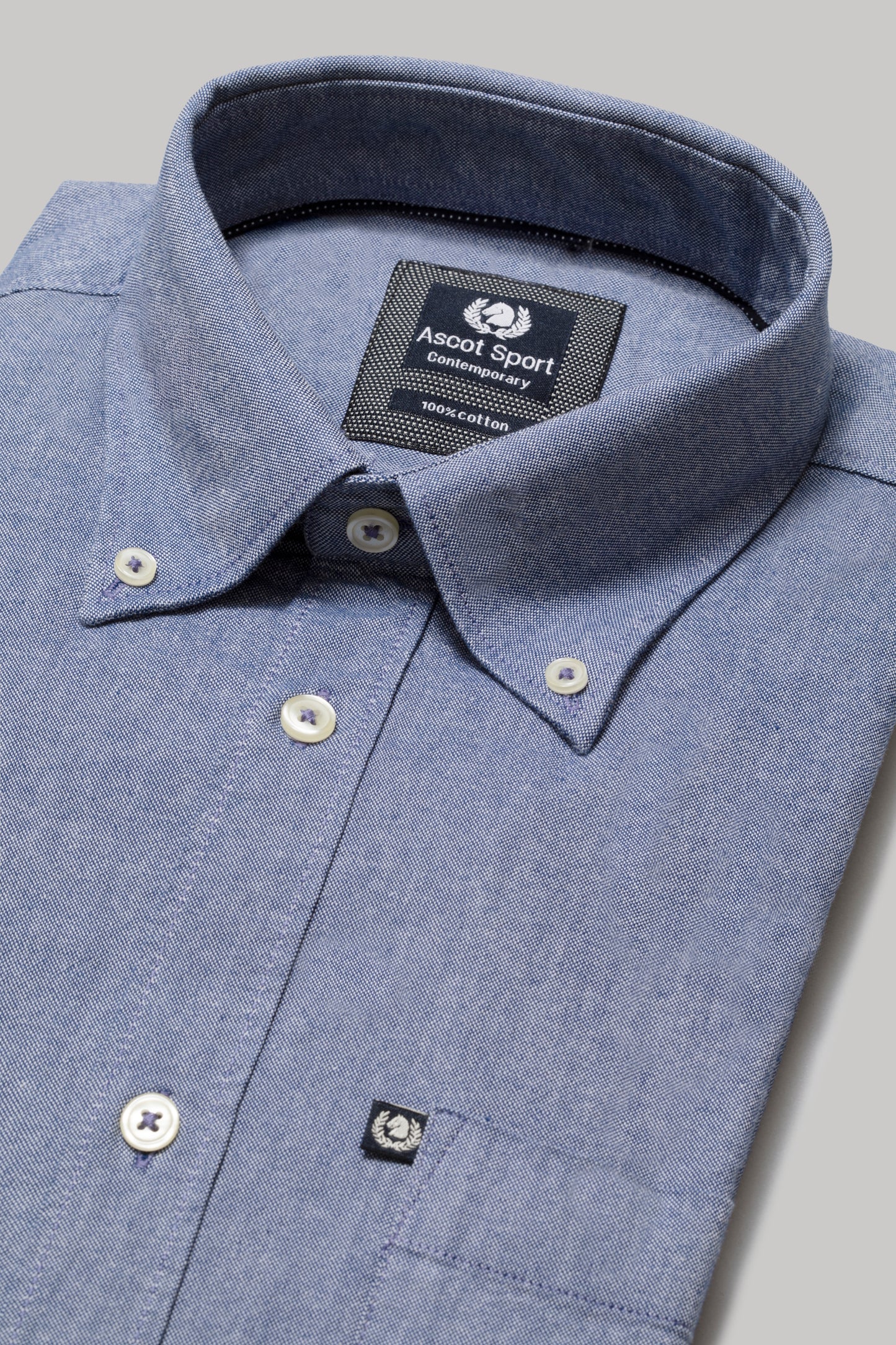 Camicia Camicia in oxford di cotone con taschino e collo button down