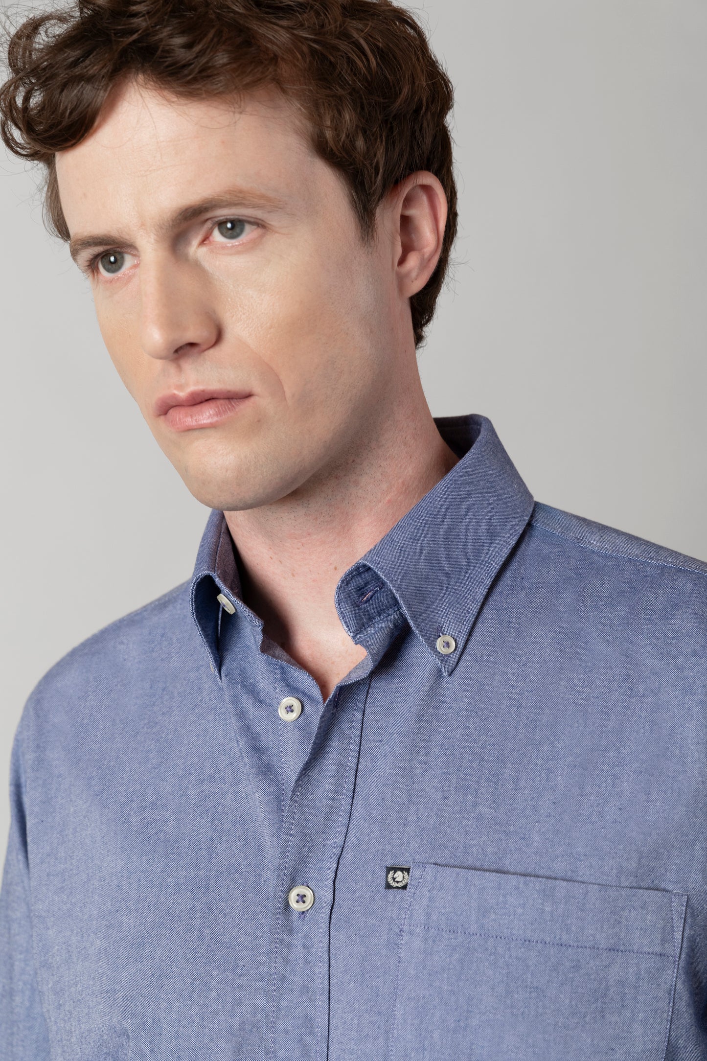 Camicia Camicia in oxford di cotone con taschino e collo button down