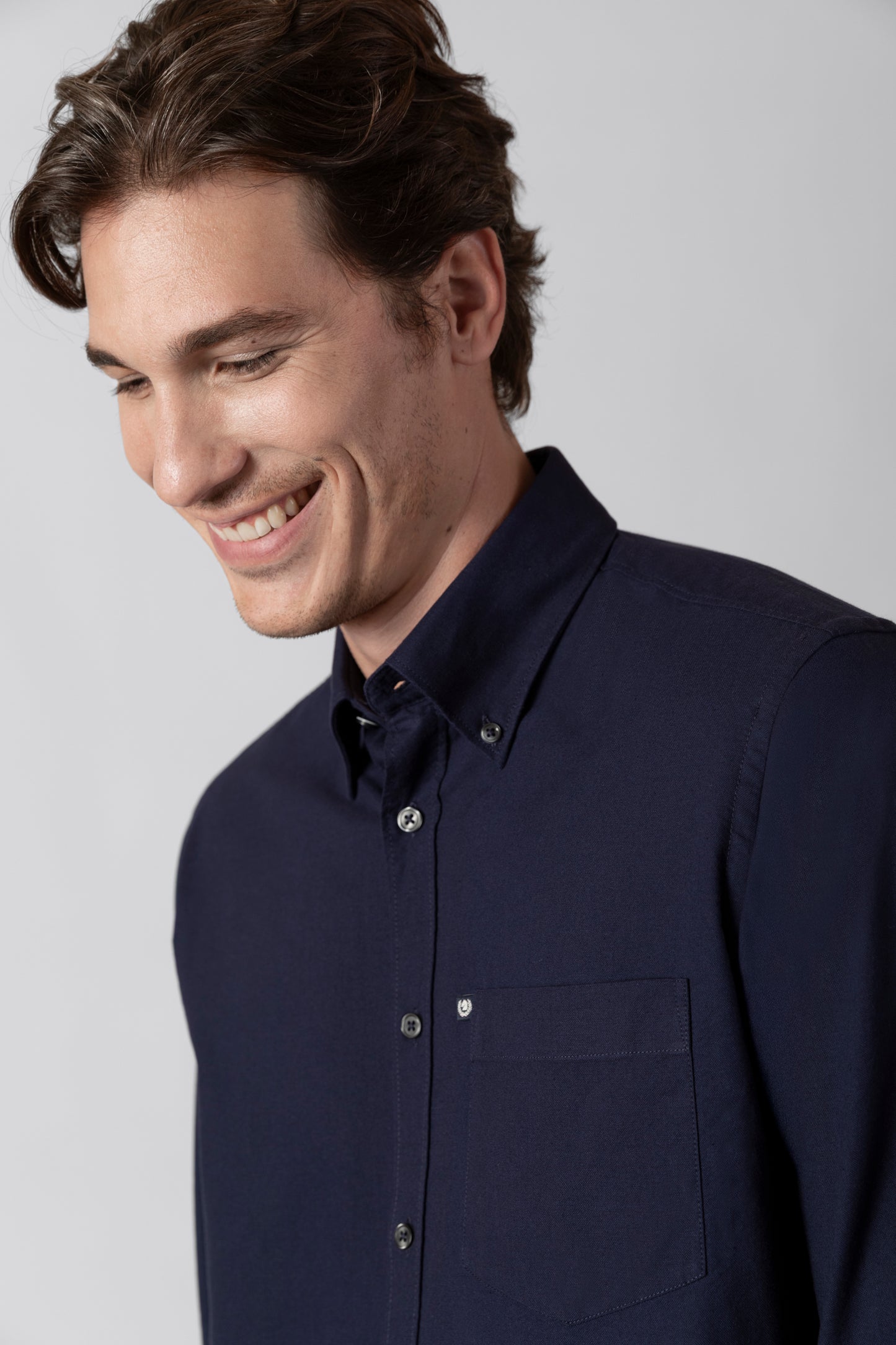 Camicia Camicia in oxford di cotone con taschino e collo button down