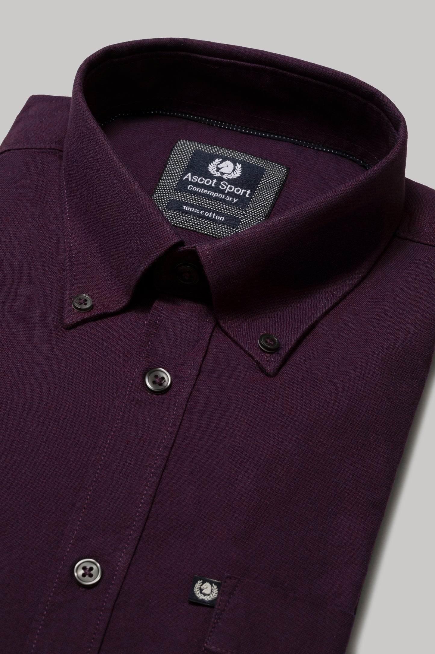 Camicia Camicia in oxford di cotone con taschino e collo button down