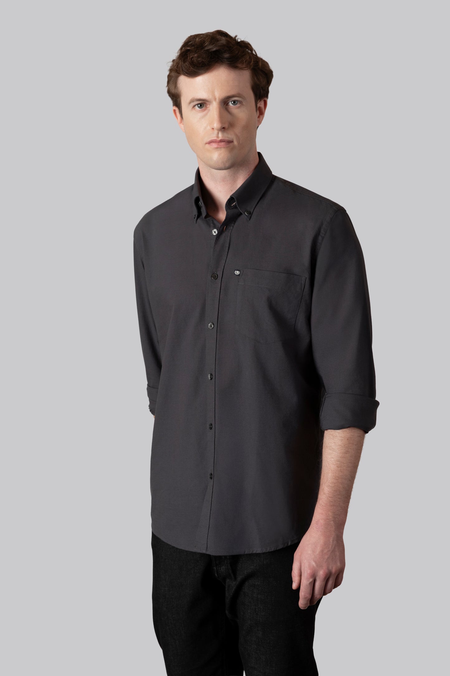 Camicia Camicia in oxford di cotone con taschino e collo button down