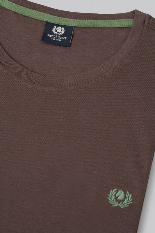 T-Shirt 100% Cotone con ricamo a contrasto