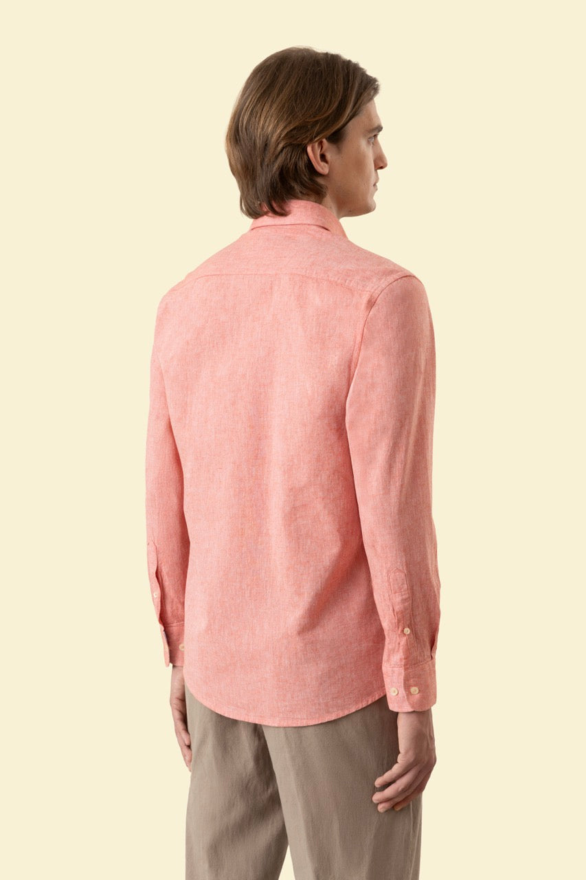 Camicia Button Down in misto lino cotone