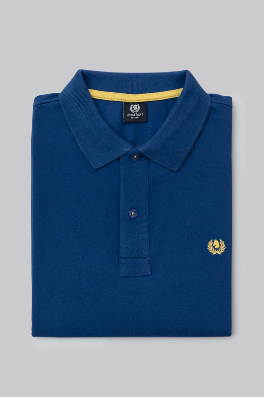 Cotton piqué polo shirt with contrasting embroidered logo