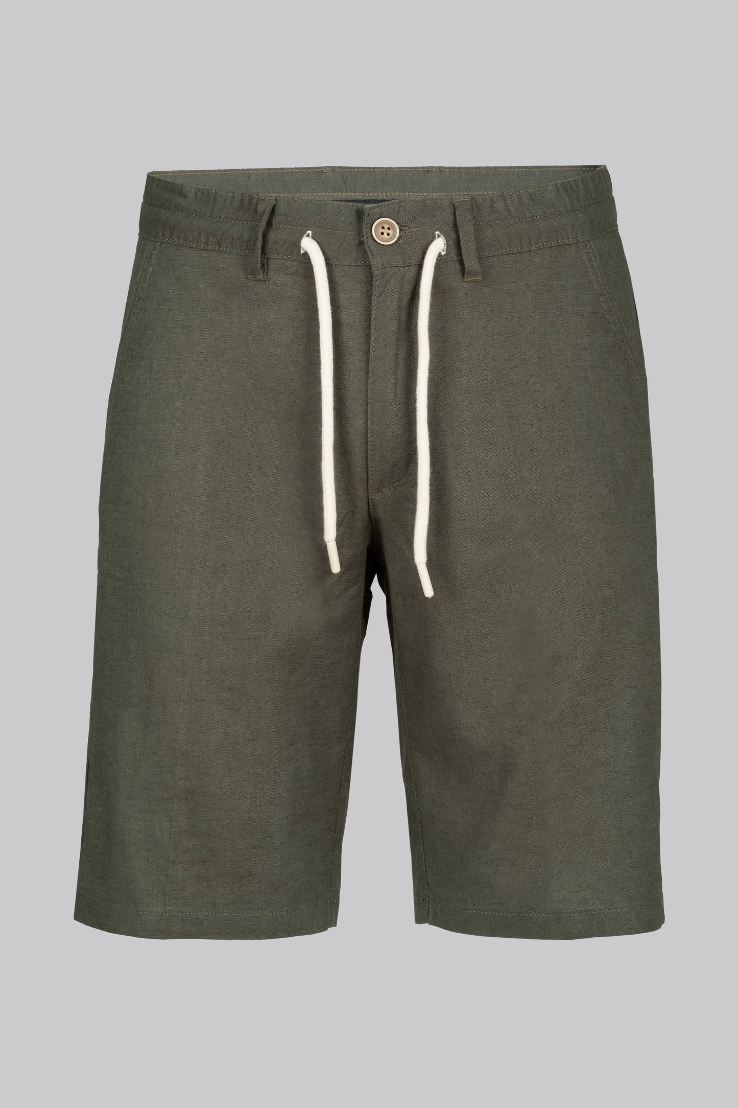 Bermuda shorts in cotton linen blend