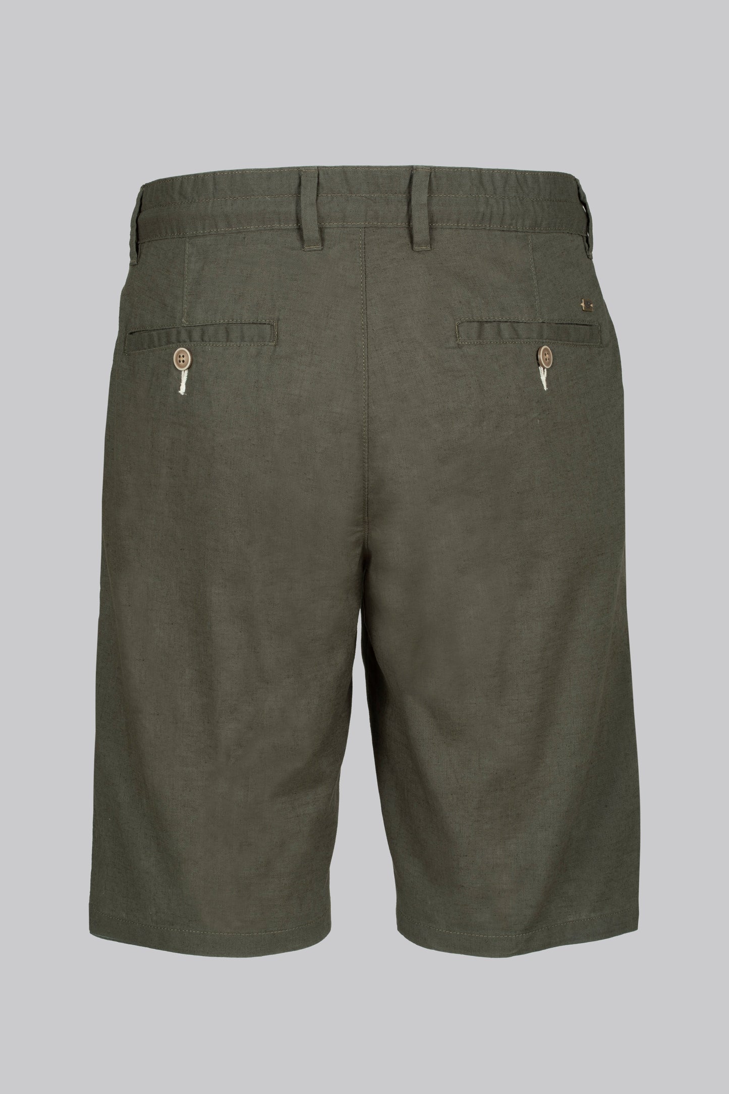 Bermuda shorts in cotton linen blend