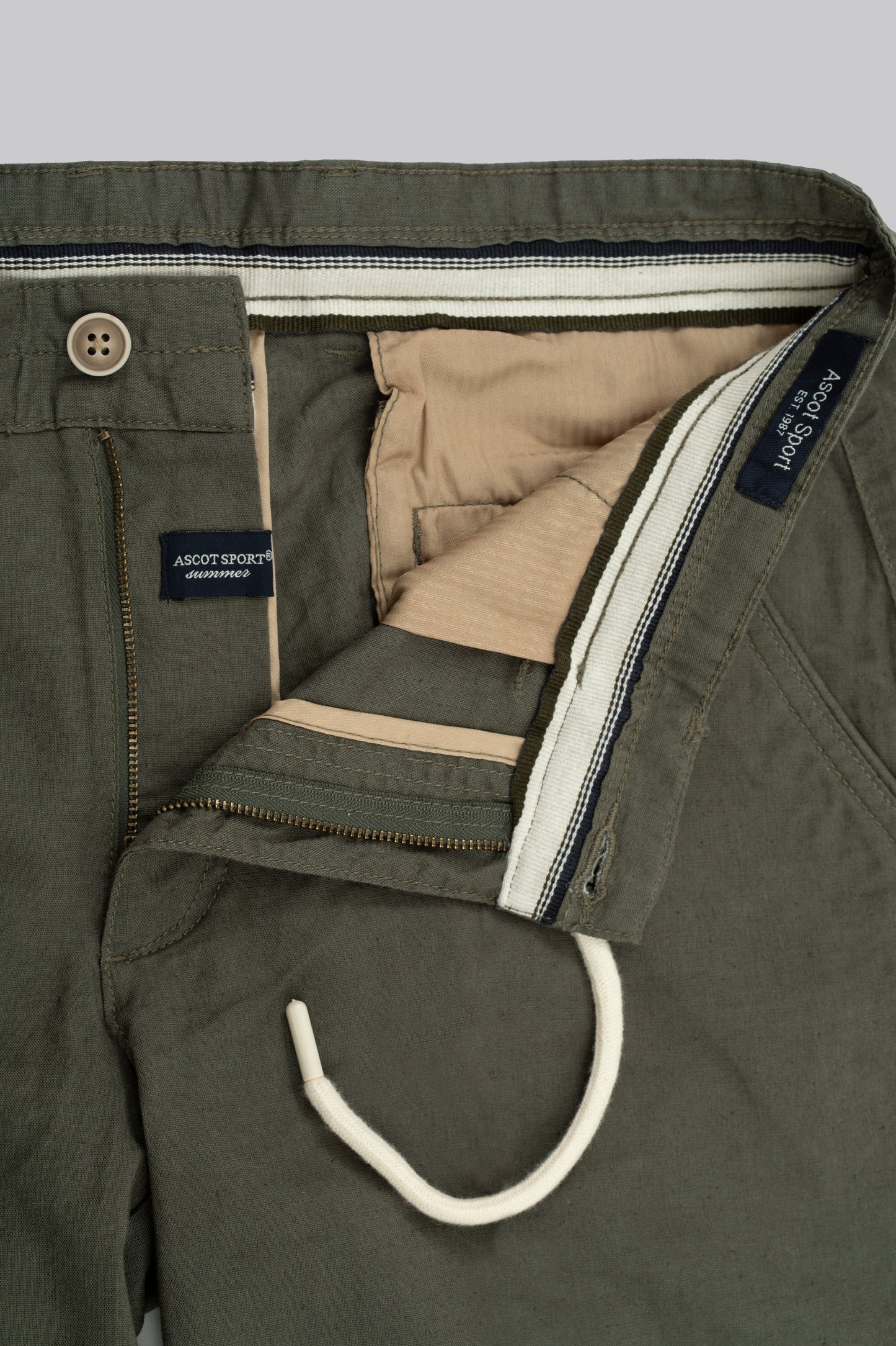 Bermuda shorts in cotton linen blend