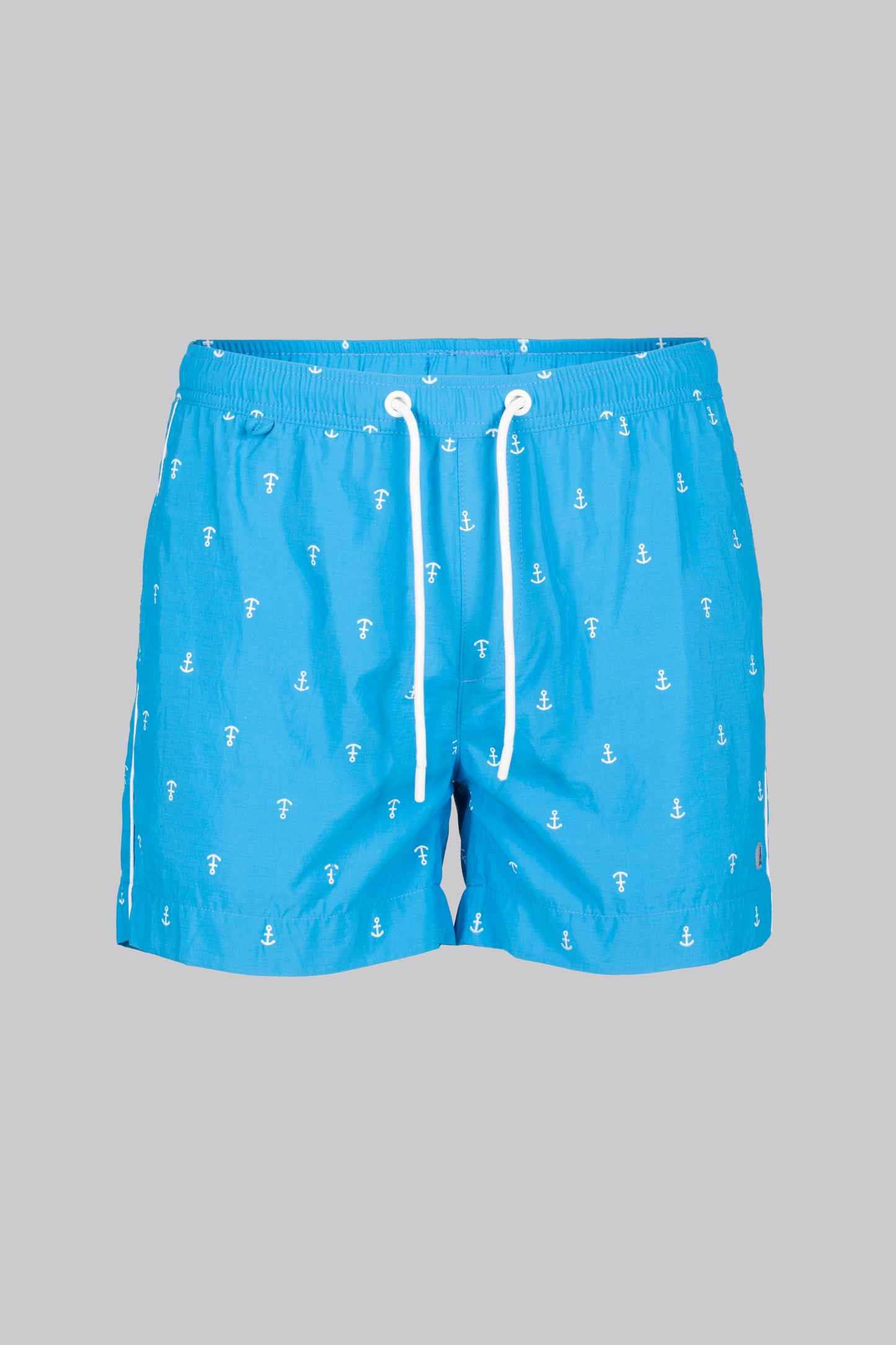 Boxer mare con fantasia stampa ancore e dettagli a contrasto