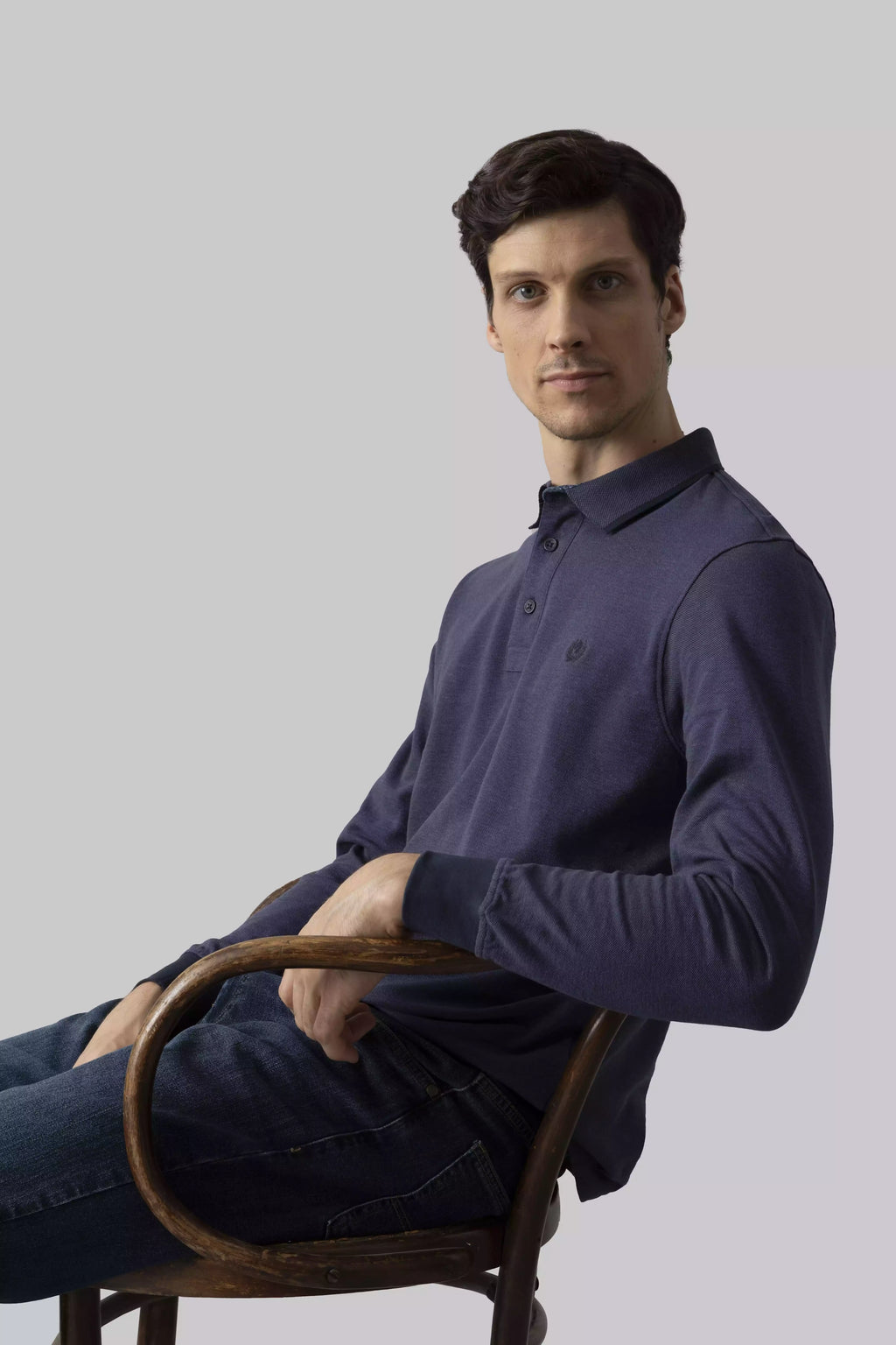Hajo Felpa Uomo Troyer 26222/2 – Moda Premium Due Toni, Vestibilità Regolare