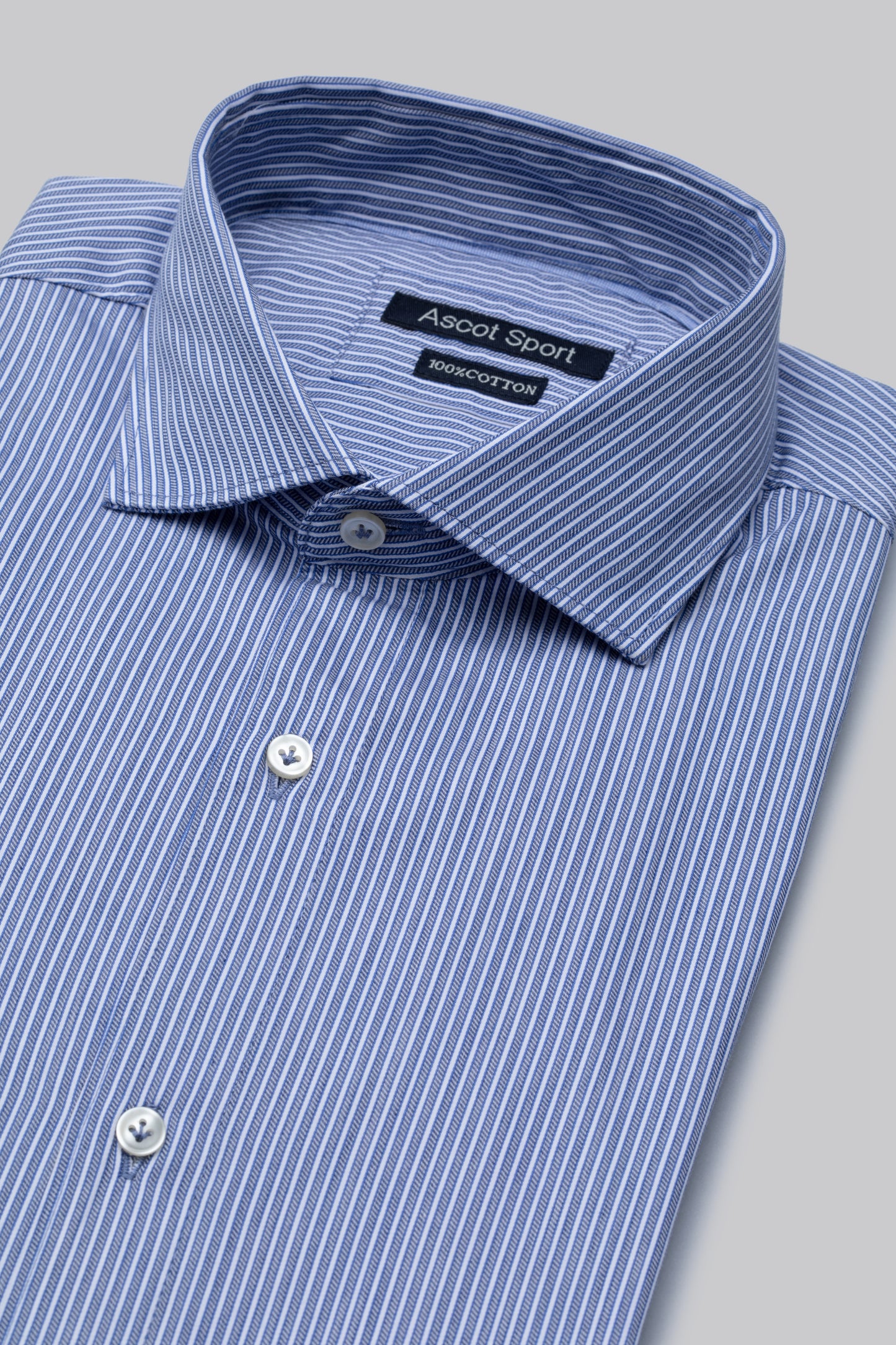 Striped jacquard cotton shirt