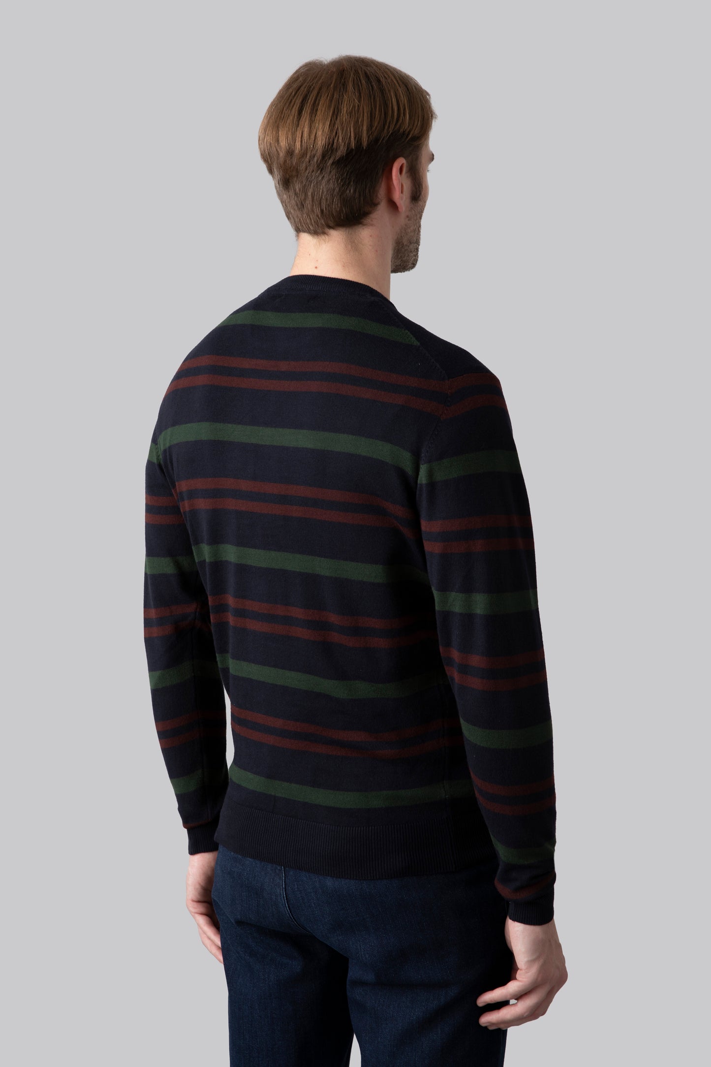 Maglia girocollo riga multicolore
