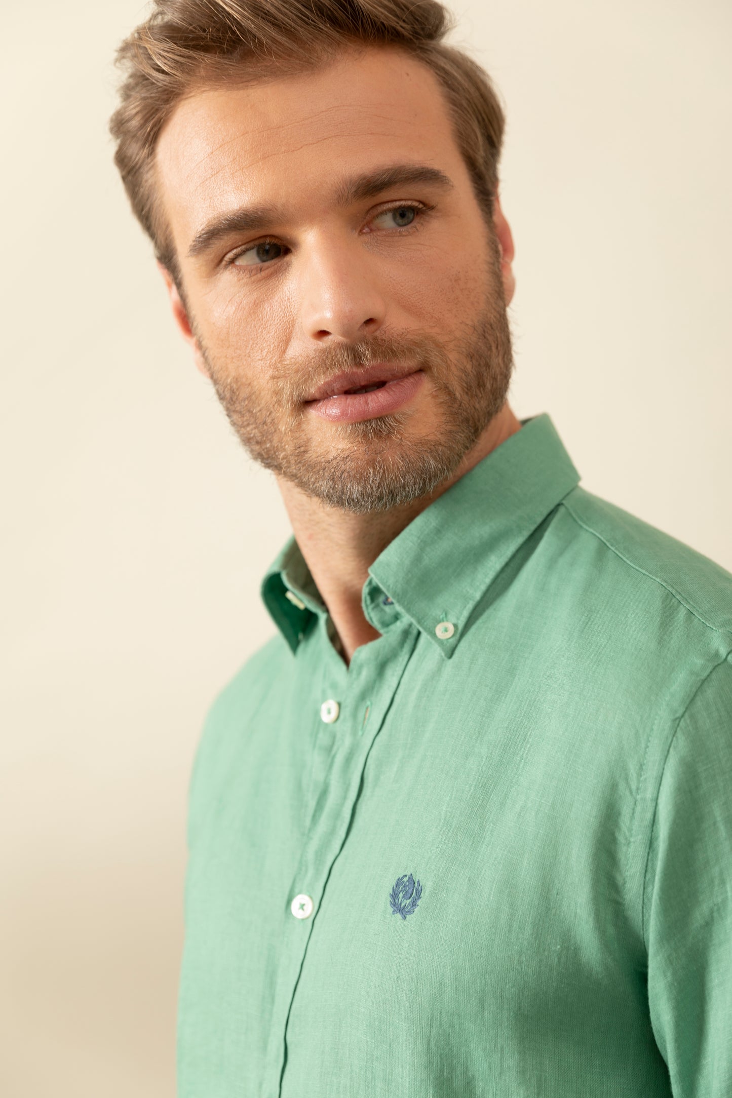 Button Down shirt in 100% pure linen