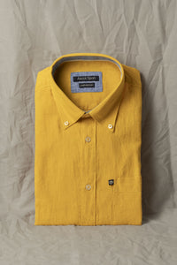 Camicia Button Down in misto lino cotone