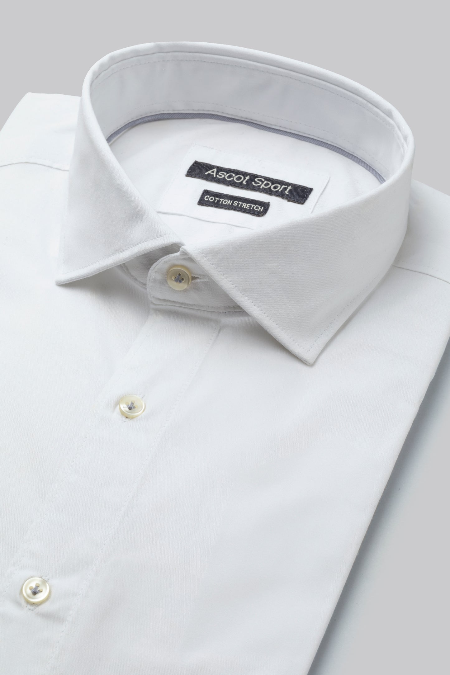 Camicia in popeline stretch con collo classico