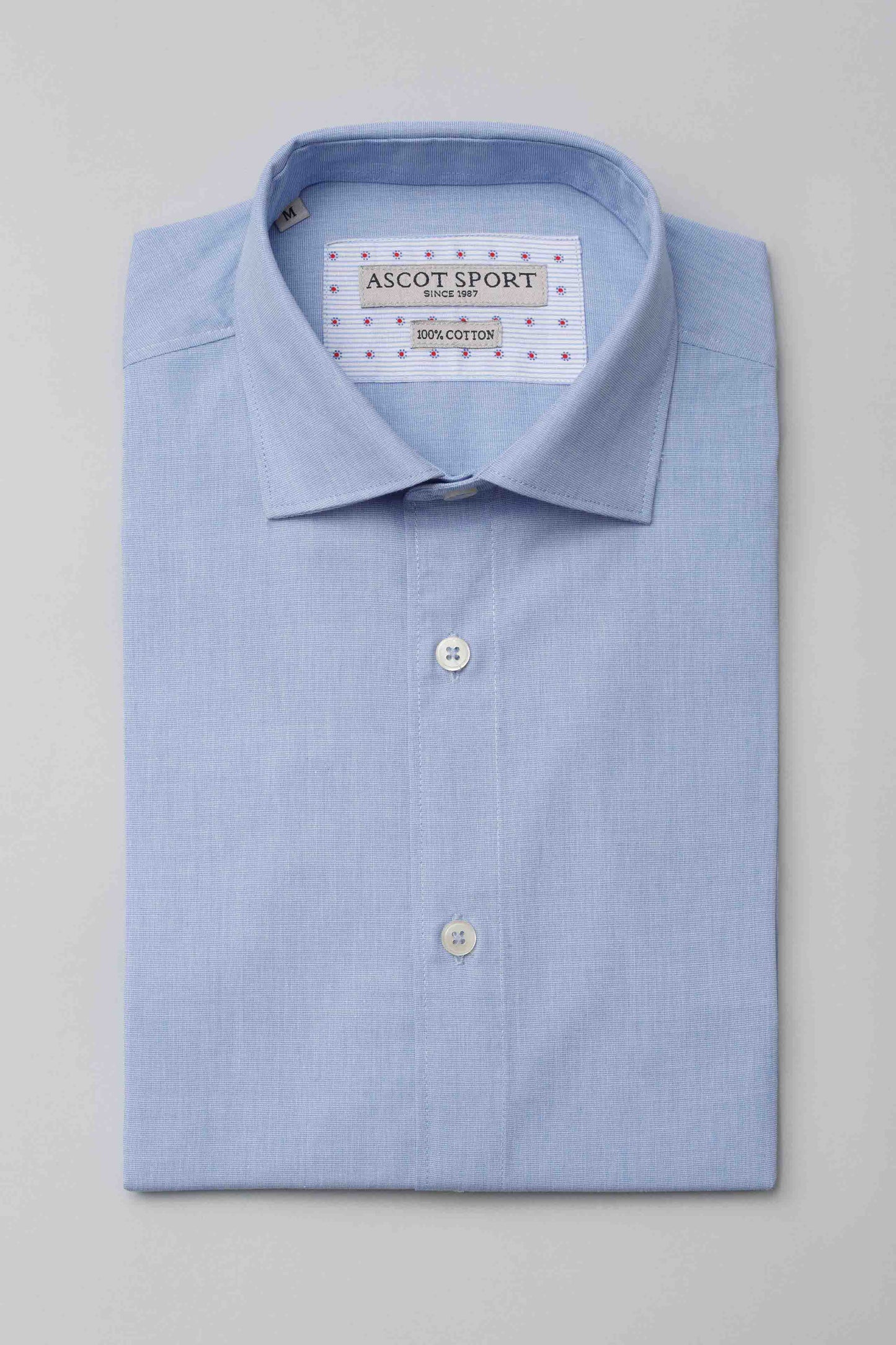 Long-sleeved blue shirt