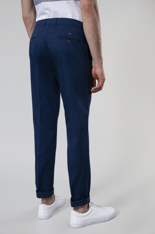 Lightweight cotton satin chino