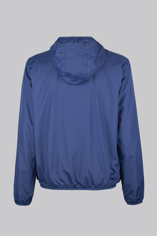 Reversible jacket with hood