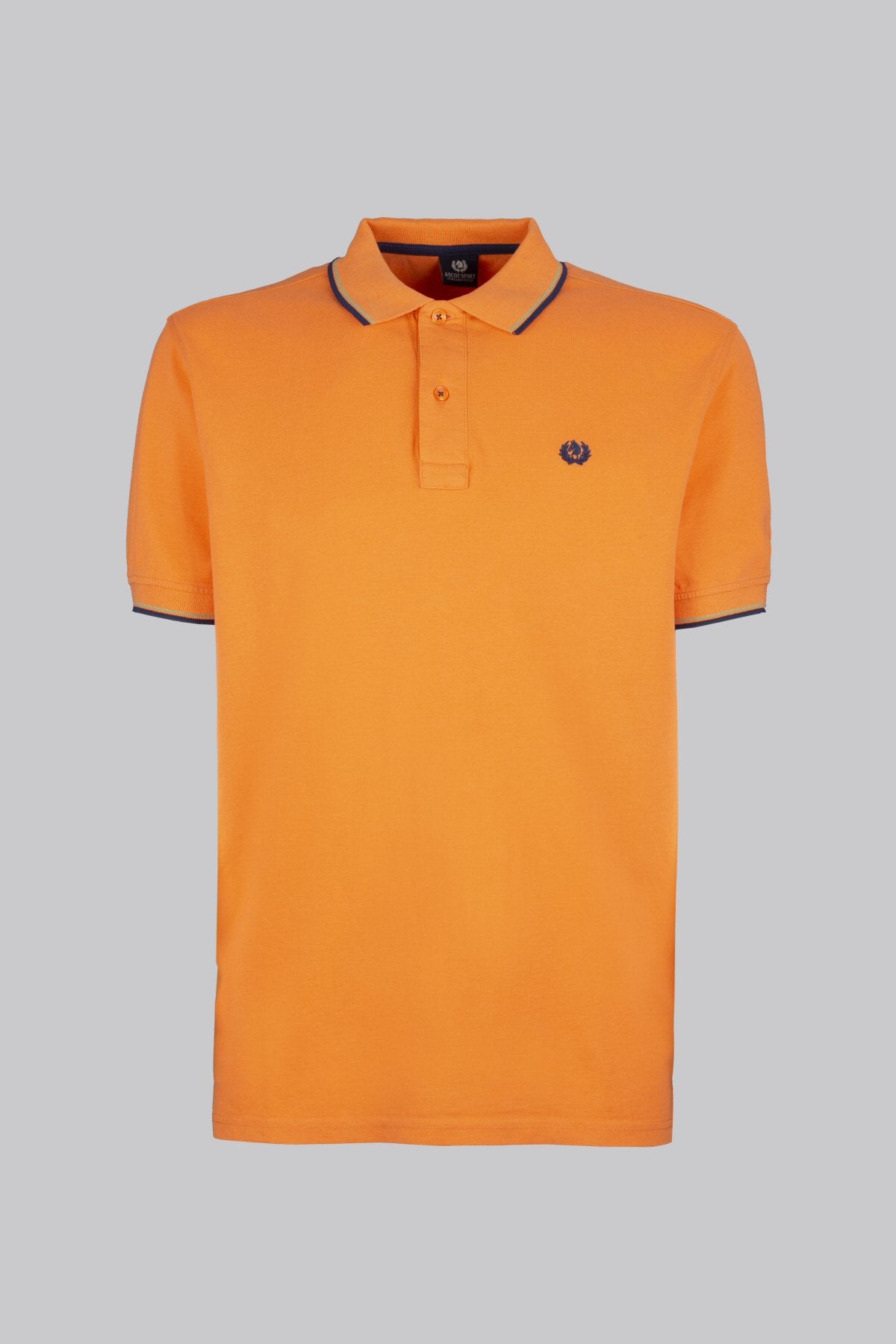 Piqué polo shirt with undercollar print