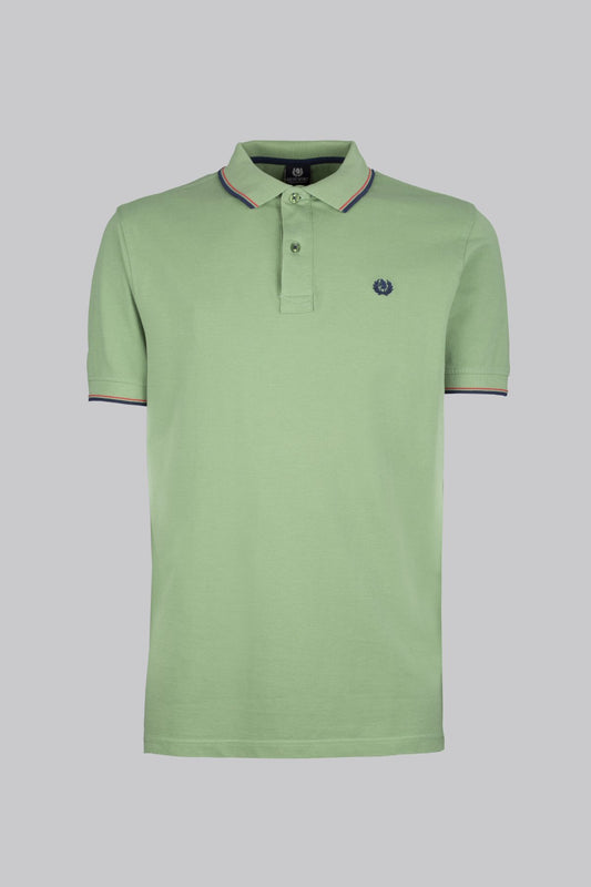 Piqué polo shirt with undercollar print