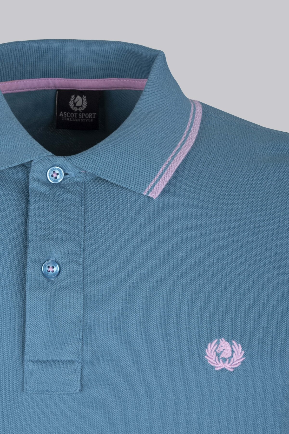 Polo in piquet con contrasto