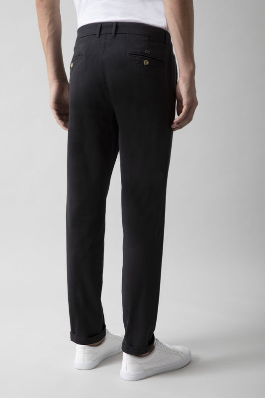 Diagonal cotton chino trousers