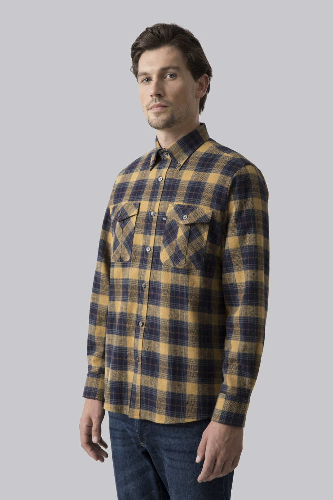 Carrera Jeans - Camicia fantasia in flanella pesante con doppio Carrera Jeans - Camicia fantasia in flanella pesante con doppio