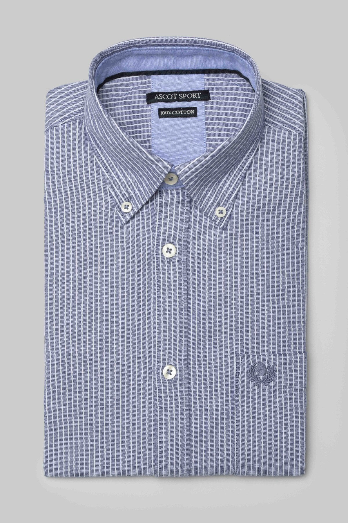 Camicia in oxford fantasia di cotone