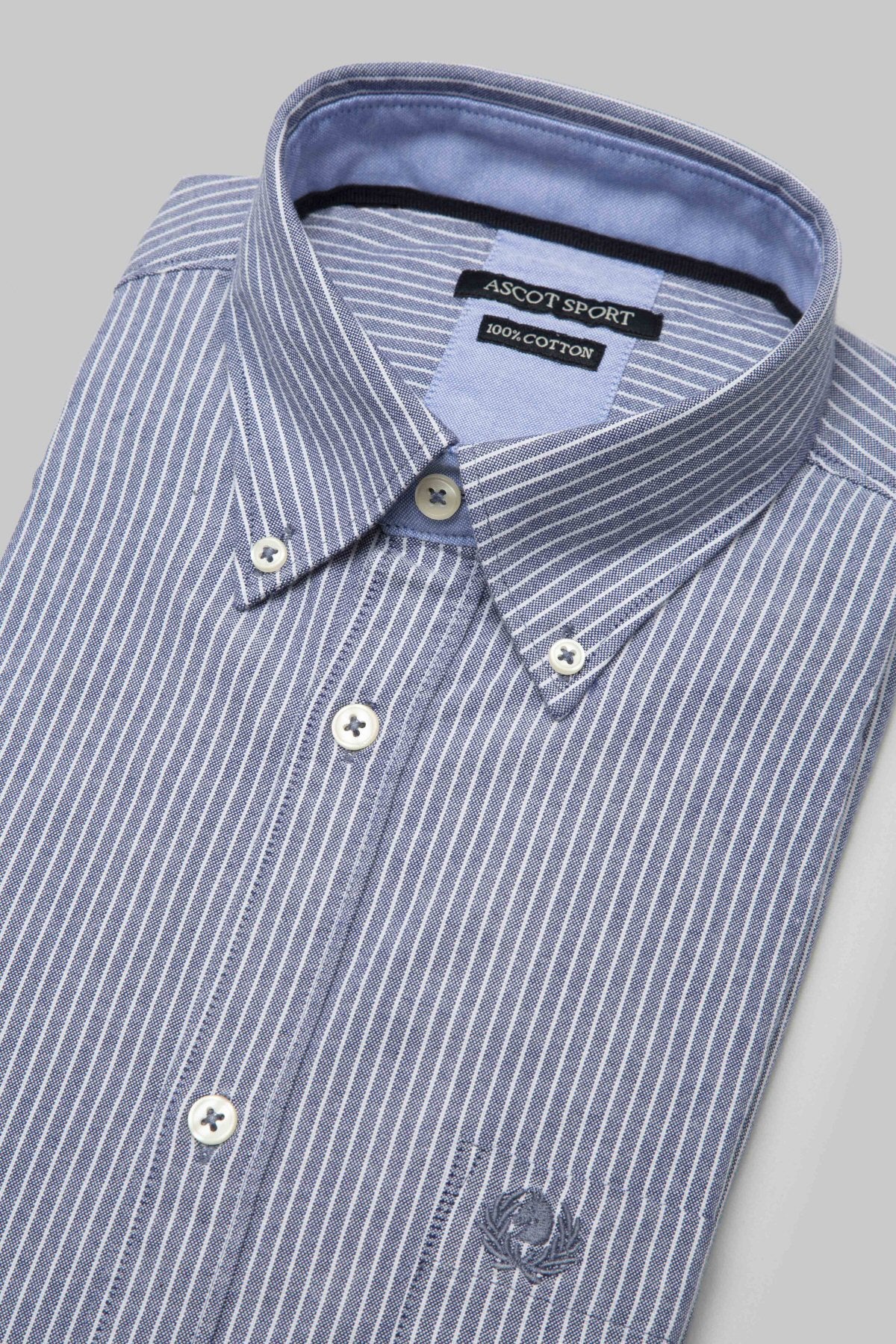 Camicia in oxford fantasia di cotone