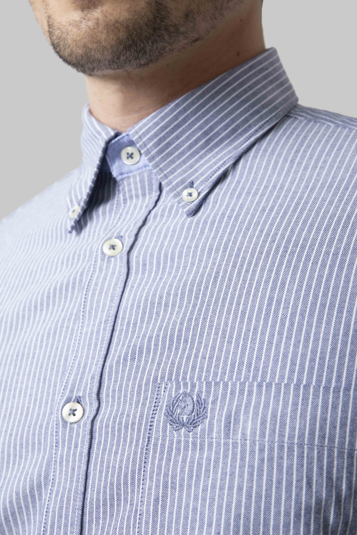 Camicia in oxford fantasia di cotone