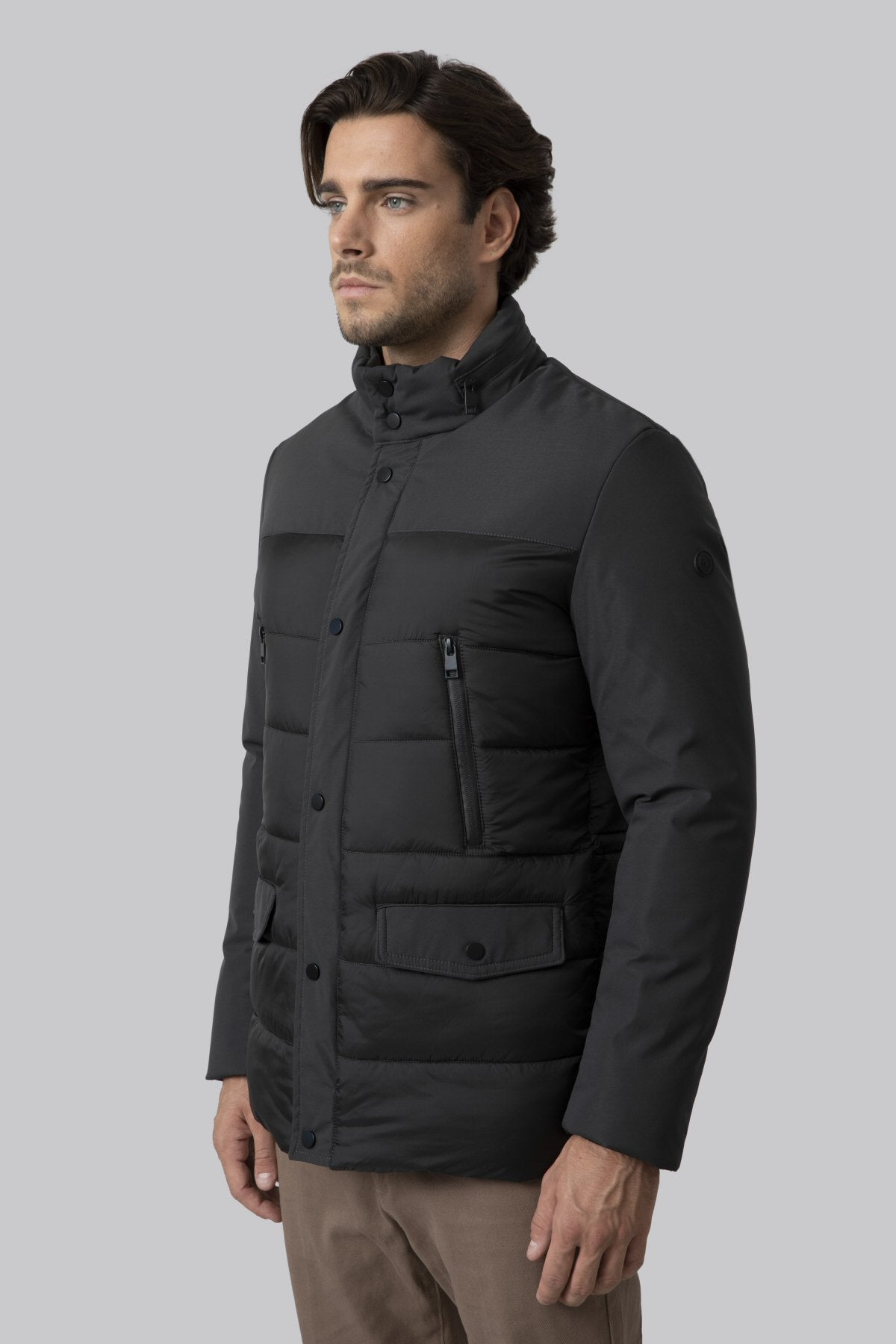 Padded two-material jacket