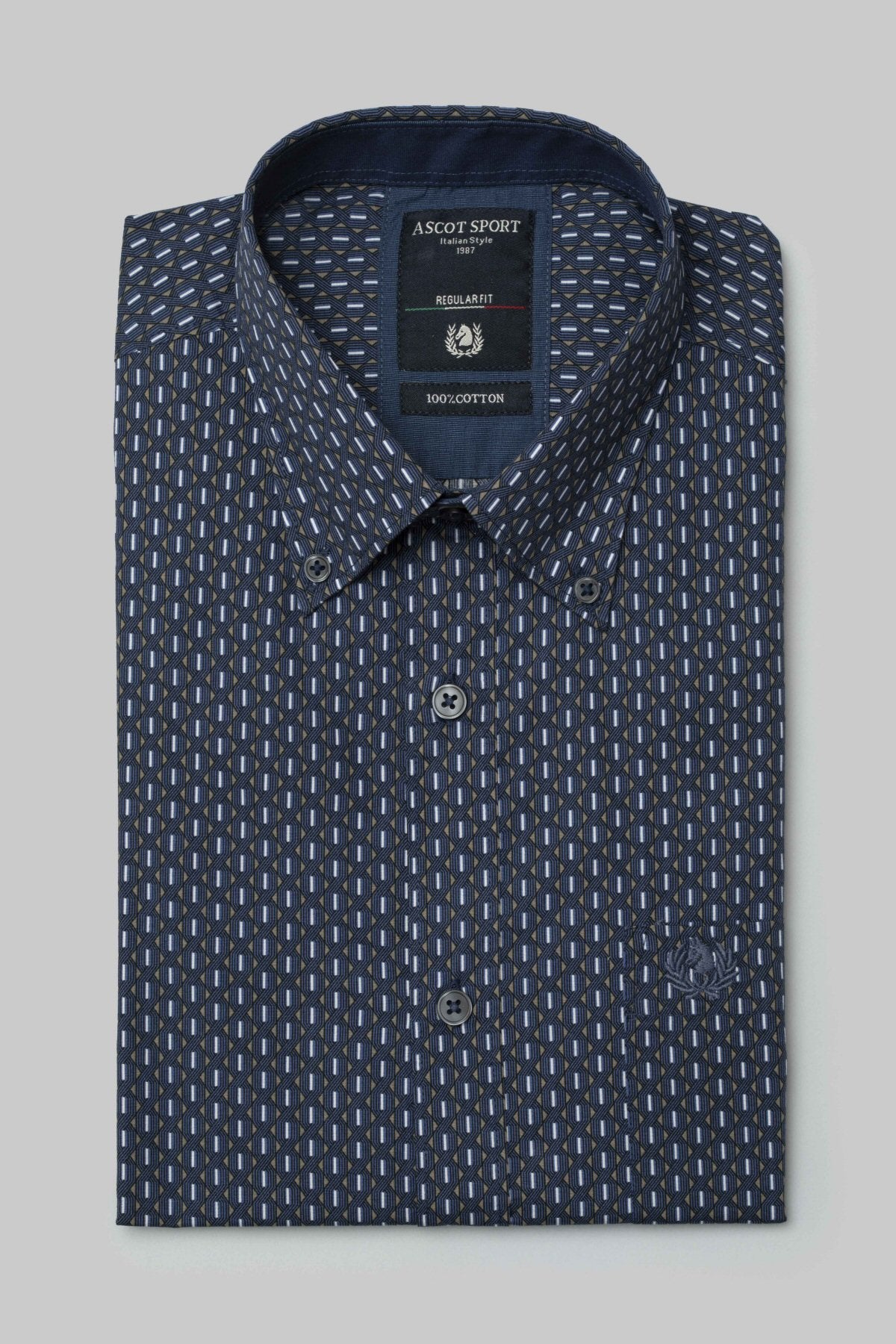 Printed poplin shirt