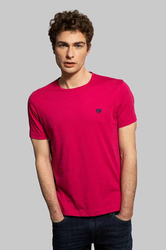 T-shirt with contrasting embroidery