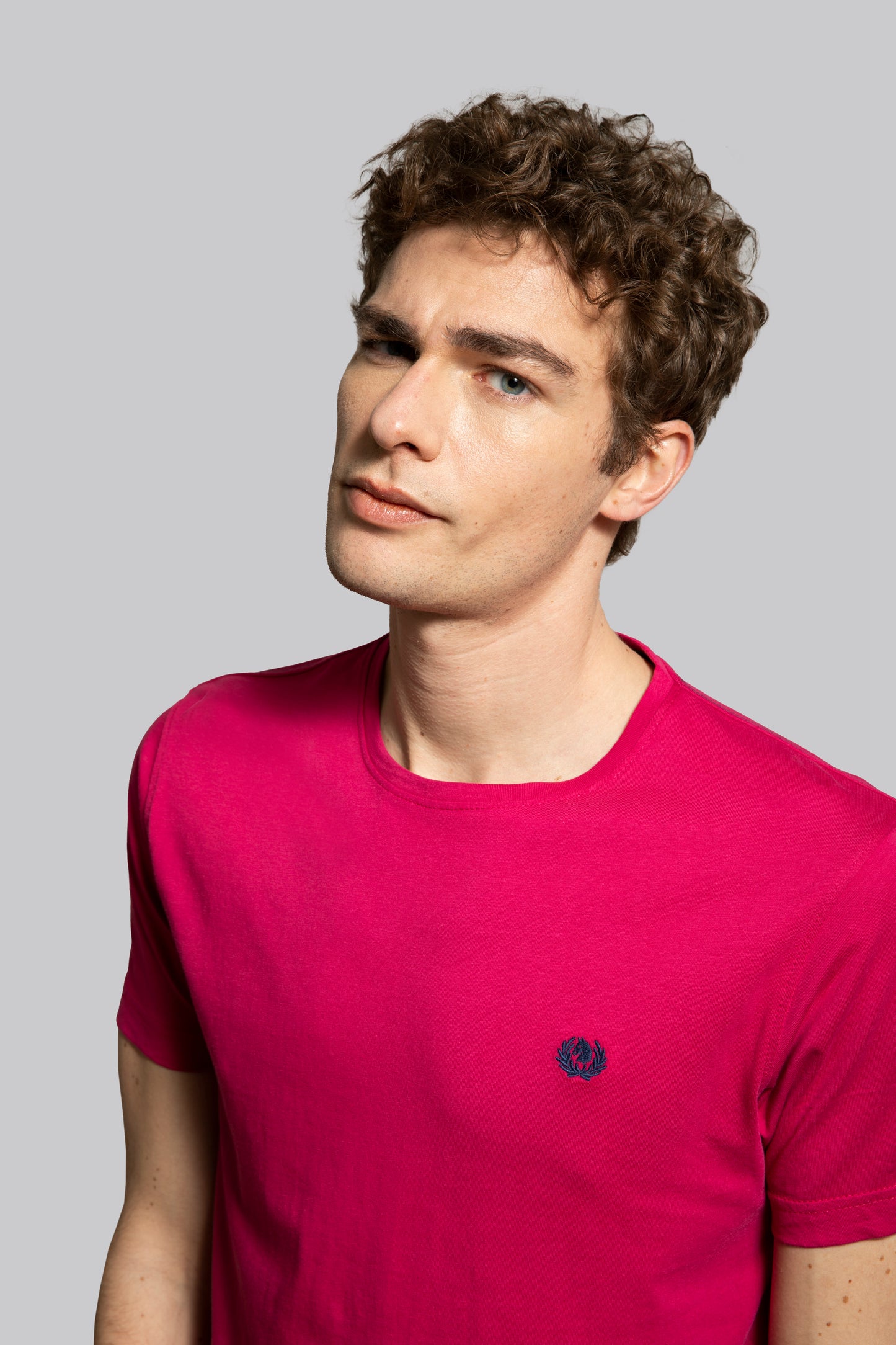 T-shirt with contrasting embroidery