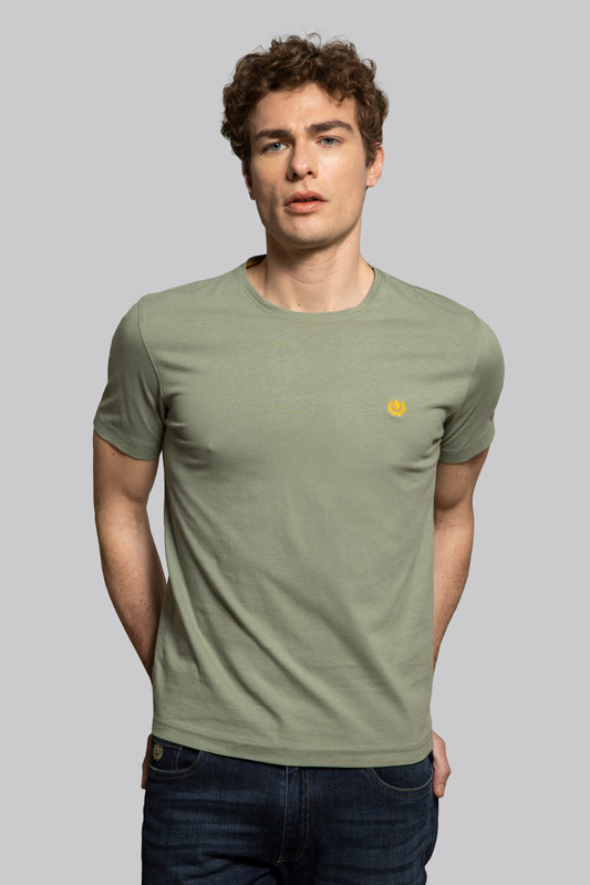 T-shirt with contrasting embroidery