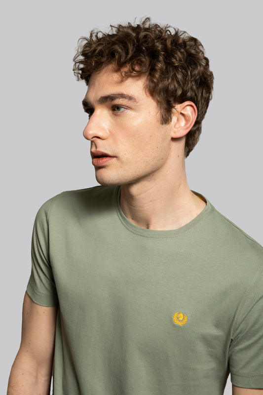 T-shirt with contrasting embroidery