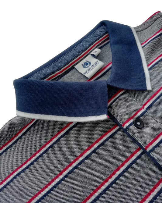 Striped polo shirt
