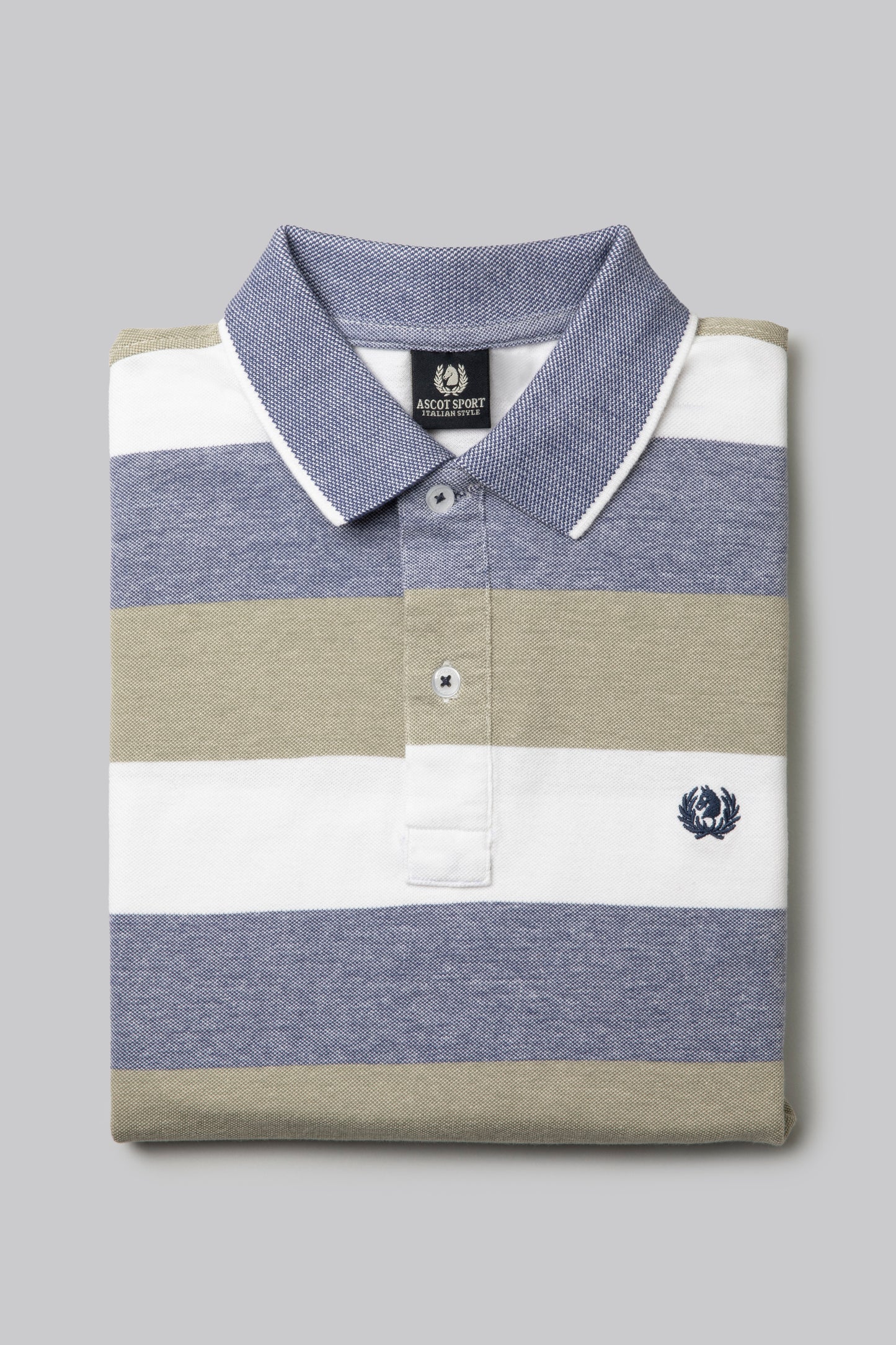 Polo in cotone due toni
