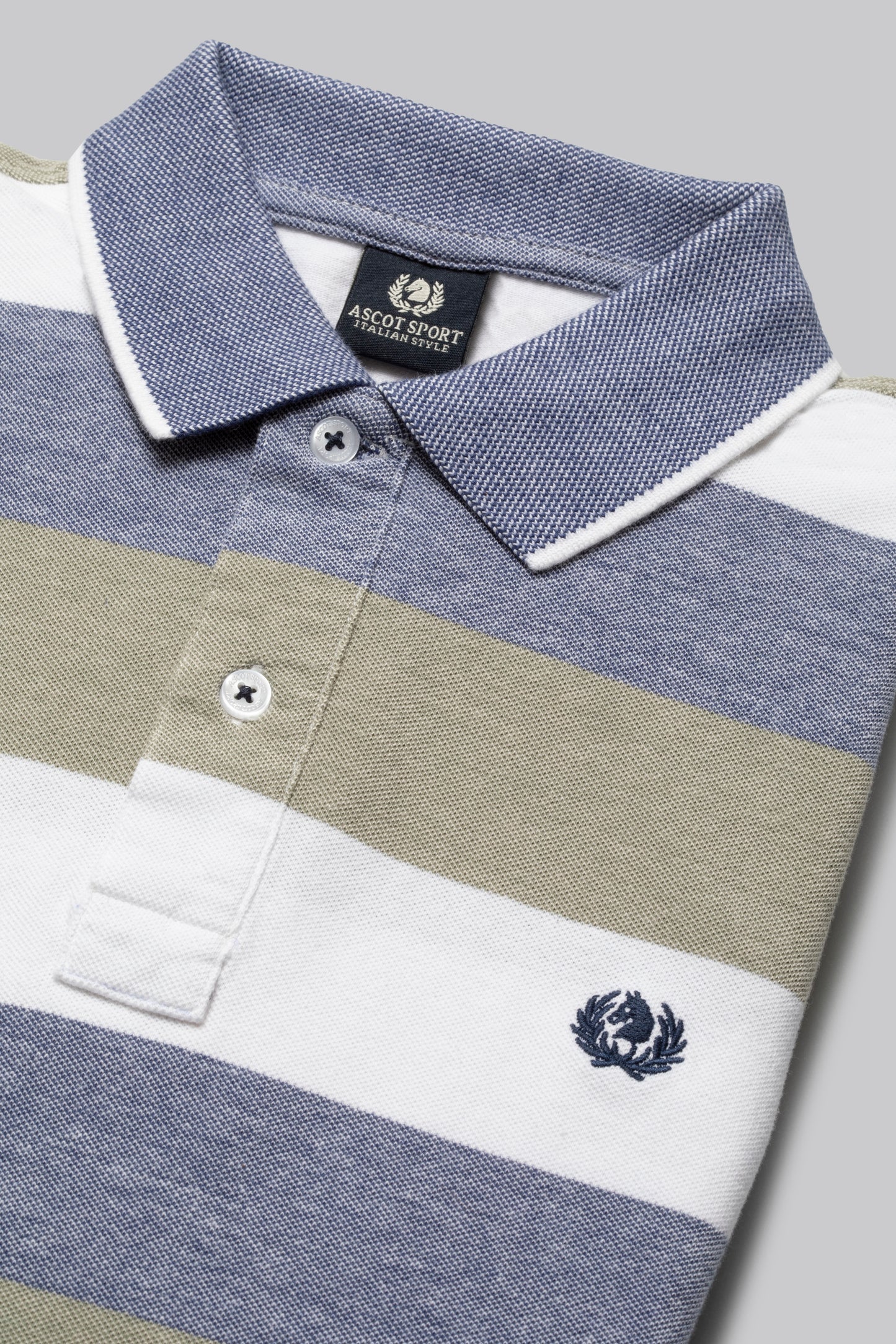 Polo in cotone due toni