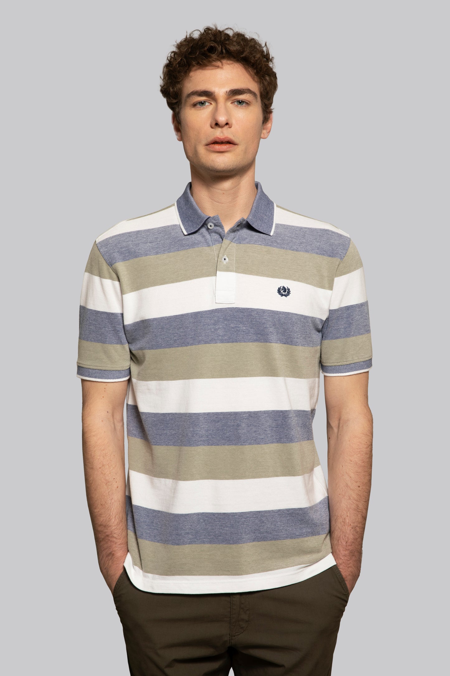 Polo in cotone due toni