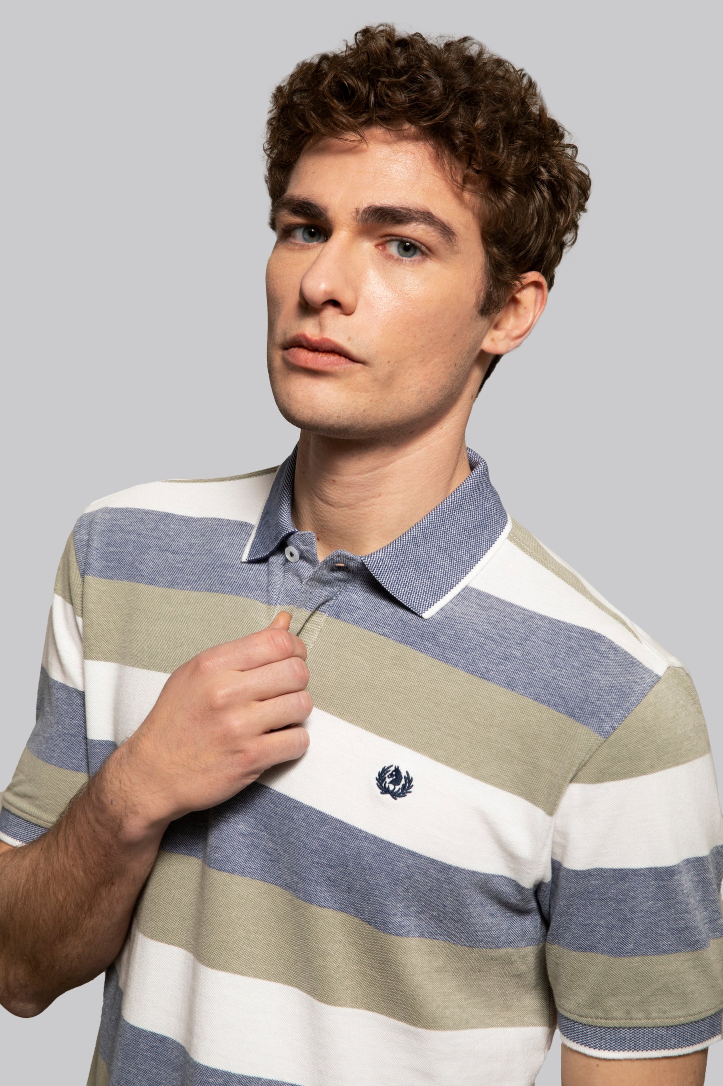 Polo in cotone due toni