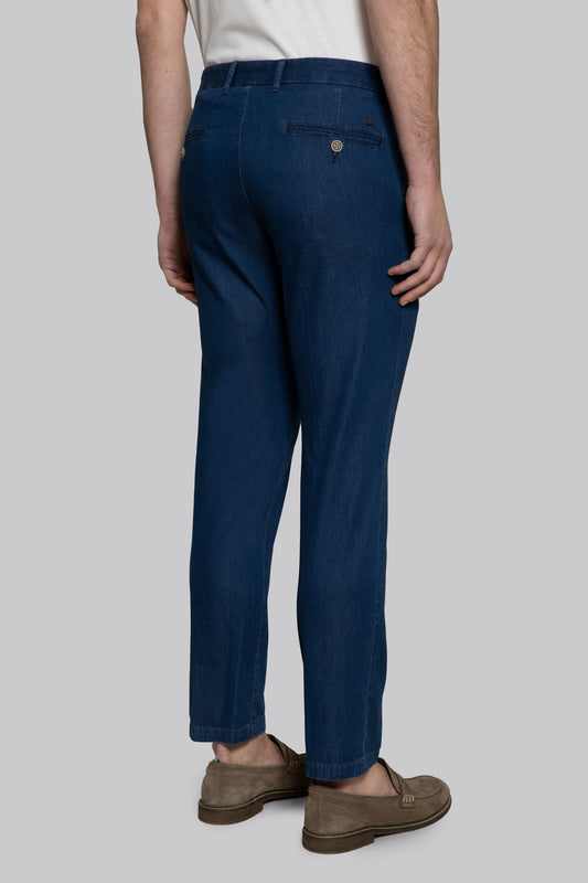 Pantalone chino in cotone denim light