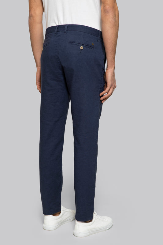 Pantalone chino in misto lino cotone