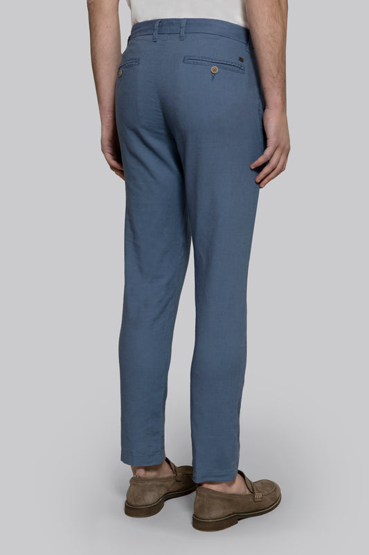 Pantalone chino in misto lino cotone