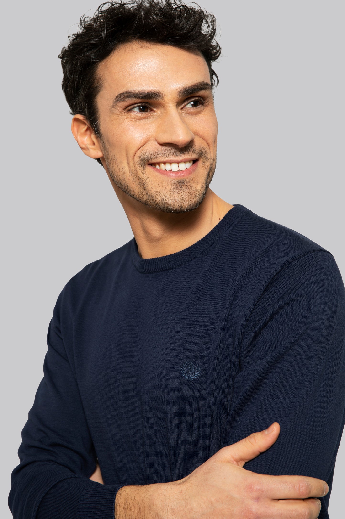 100% light cotton crew neck sweater