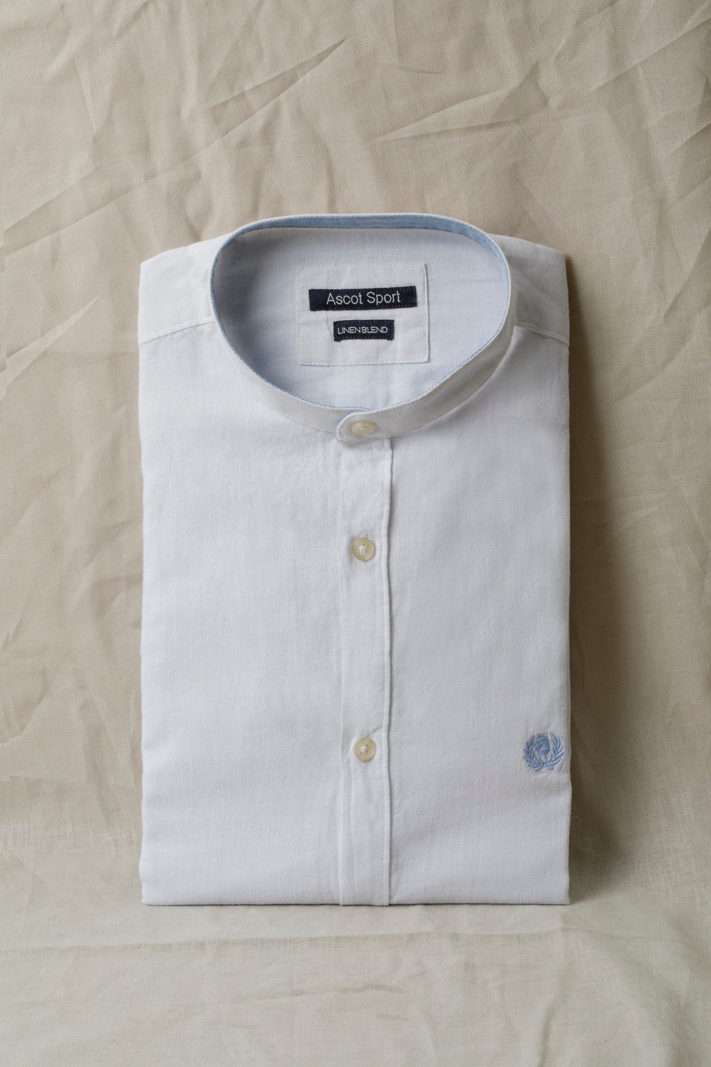 Korean style shirt in linen cotton blend