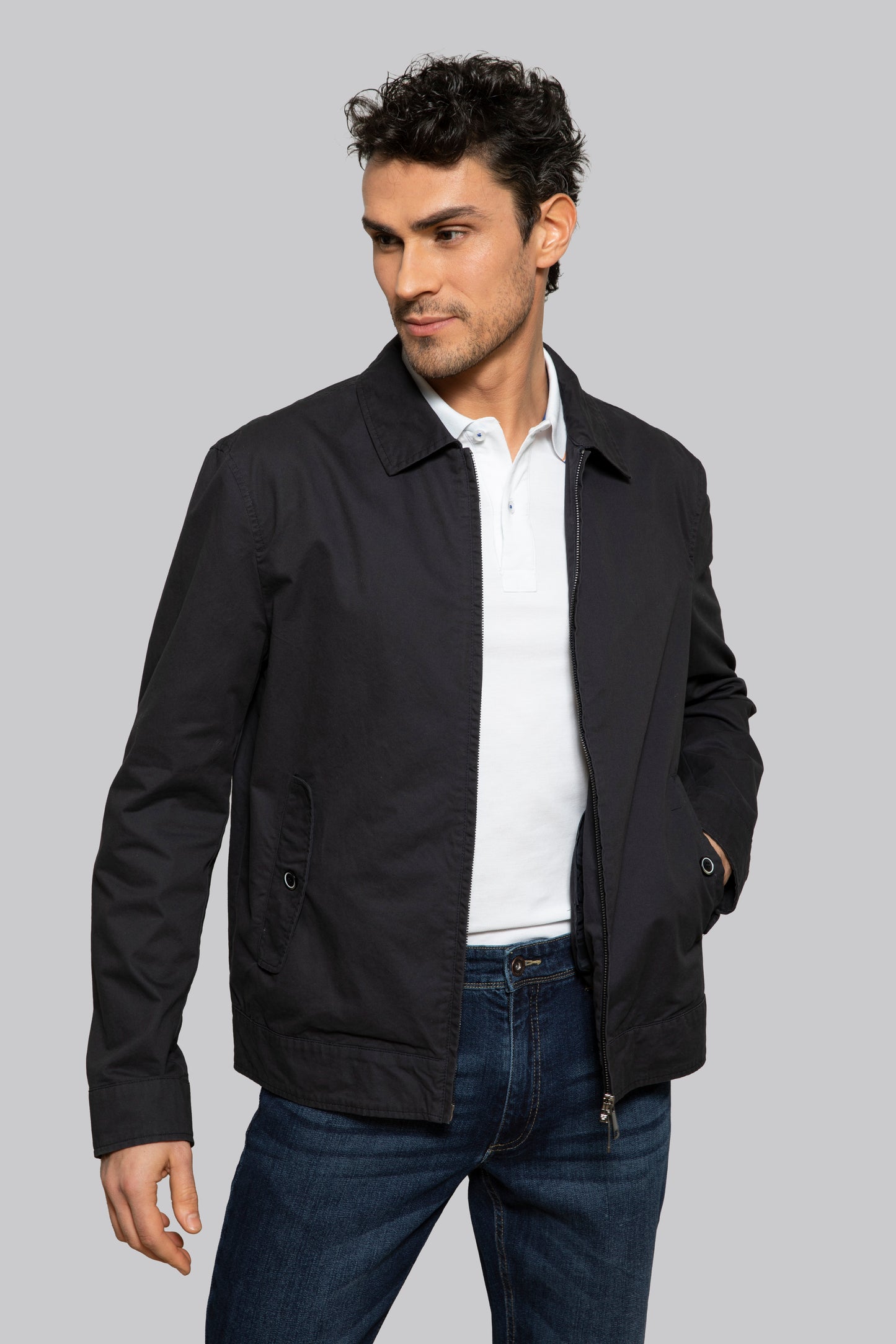 Giubbino in cotone con chiusura zip